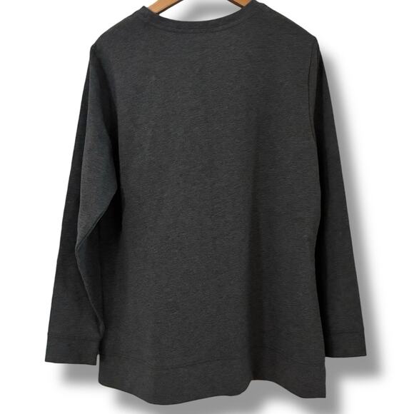 Quacker Factory Sweatshirt Sz Medium Cozy Chic Subtle Sparkle Holiday Casual - Picture 2 of 6